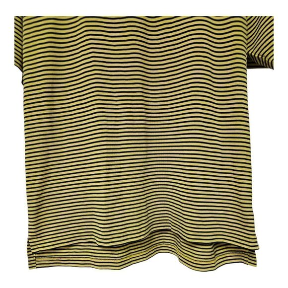 FAIRWAY & GREENE Yellow Blue Striped Golf Polo Shirt - Size Small - Picture 5 of 7